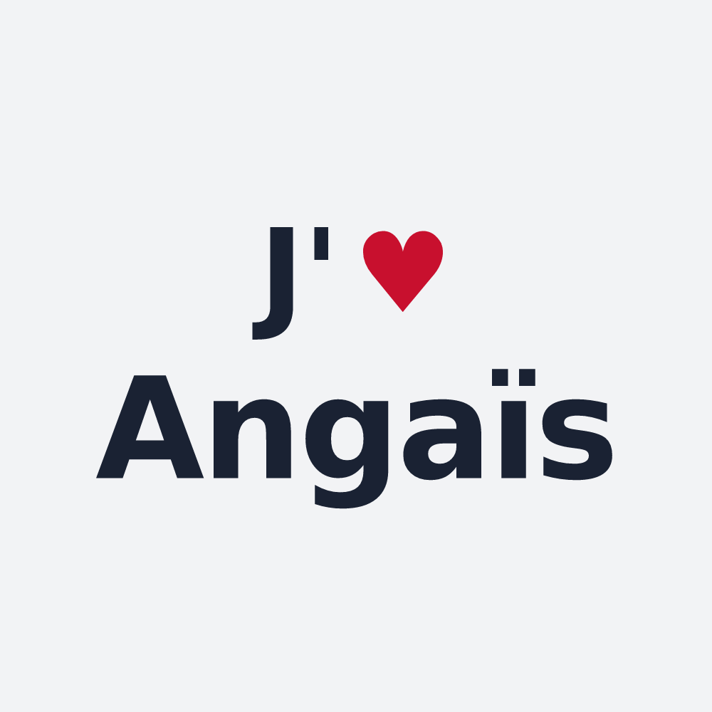 Poster personnalisé Angaïs — design « J'aime Angaïs » imprimé sur le poster