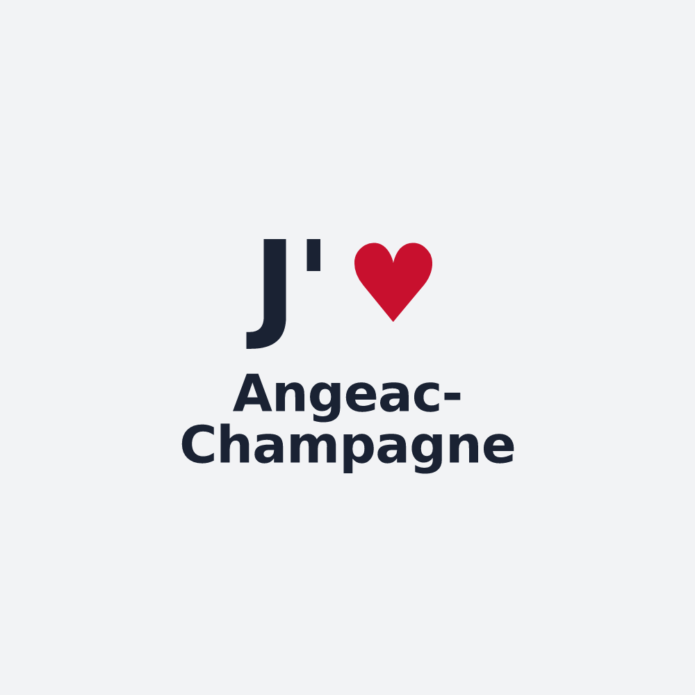Poster personnalisé Angeac-Champagne — design J'aime Angeac-Champagne
