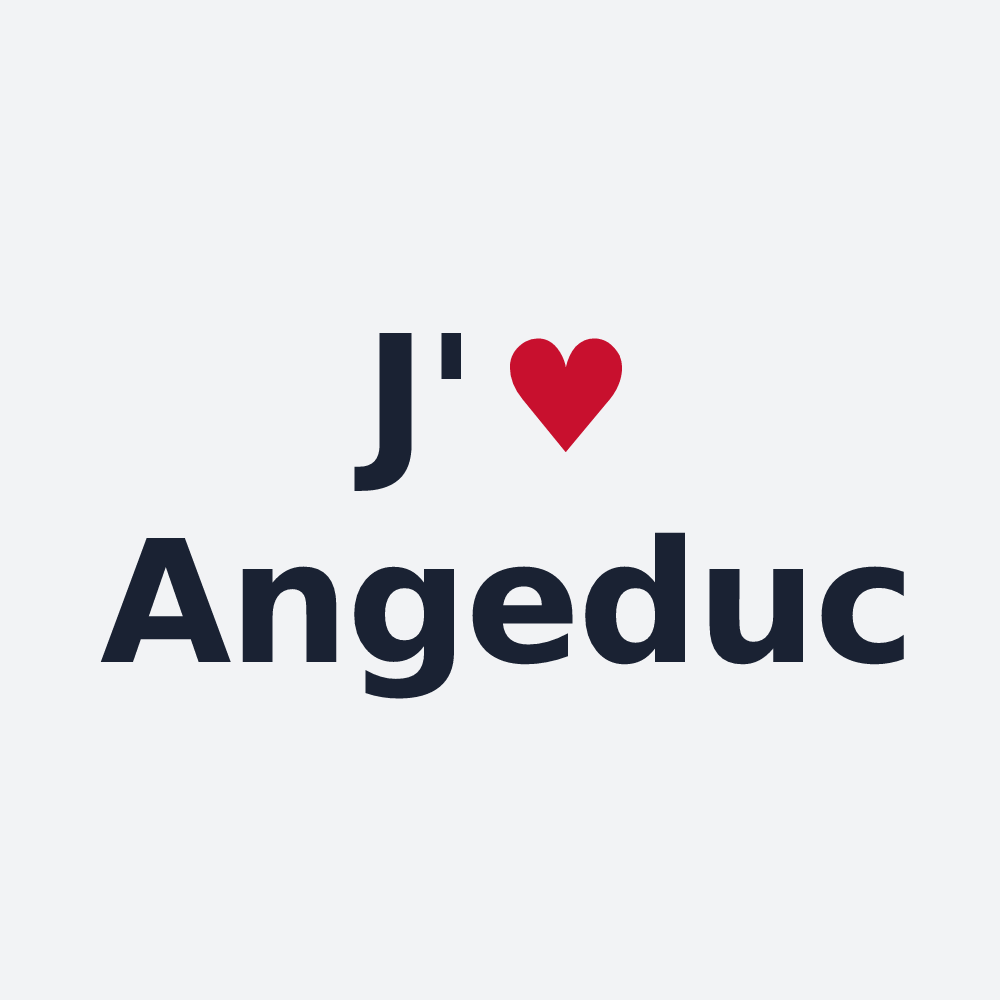 Poster personnalisé Angeduc — design J'aime Angeduc