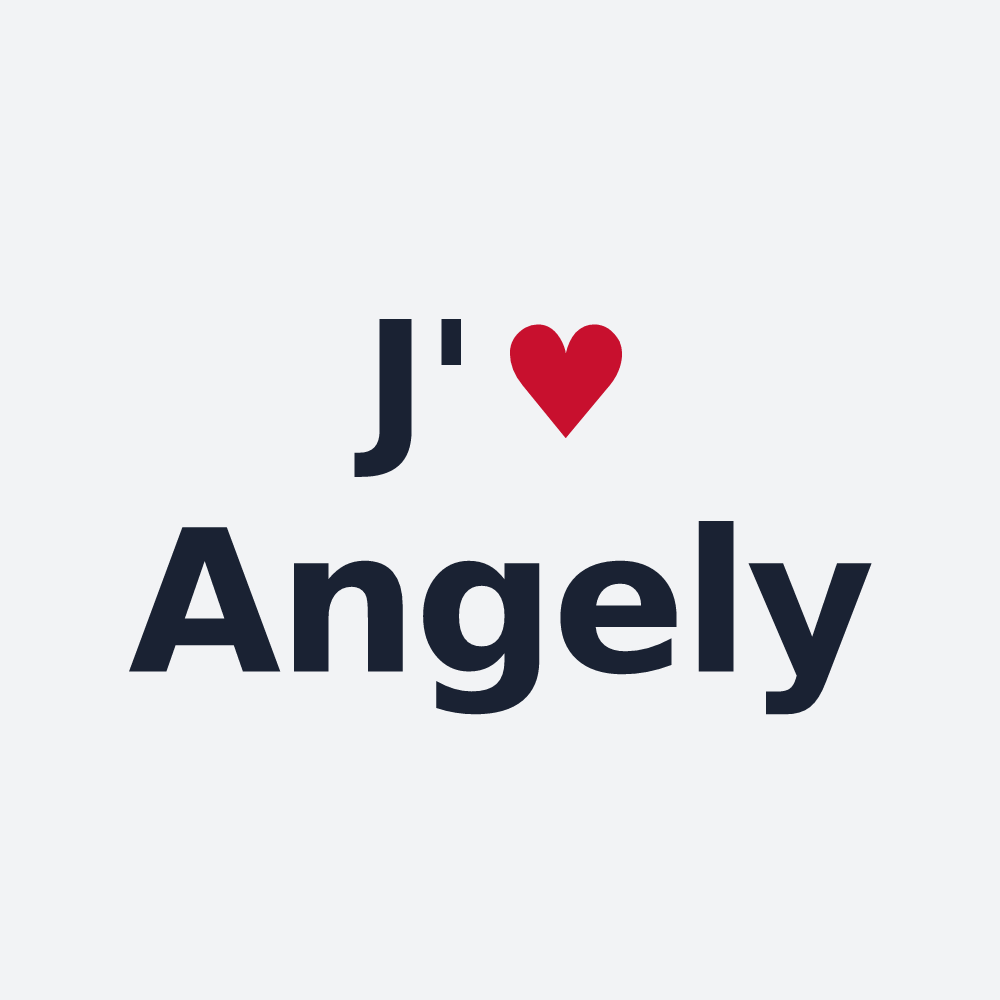 Poster personnalisé Angely — design J'aime Angely