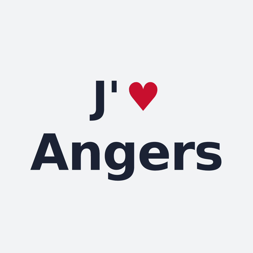 Poster personnalisé Angers — design J'aime Angers