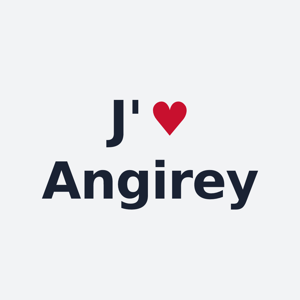 Poster personnalisé Angirey — design J'aime Angirey