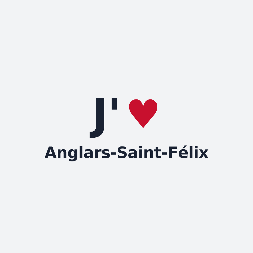 Poster personnalisé Anglars-Saint-Félix — design J'aime Anglars-Saint-Félix