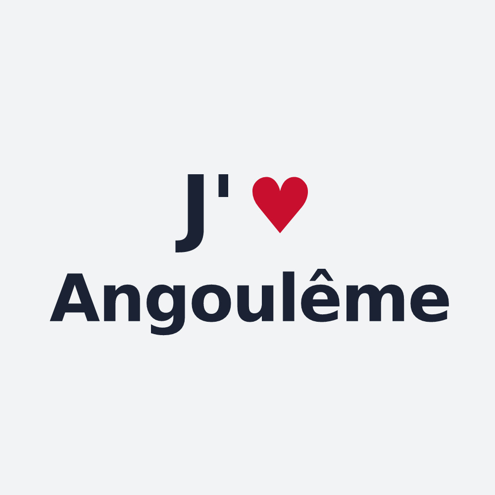 Poster personnalisé Angoulême — design J'aime Angoulême