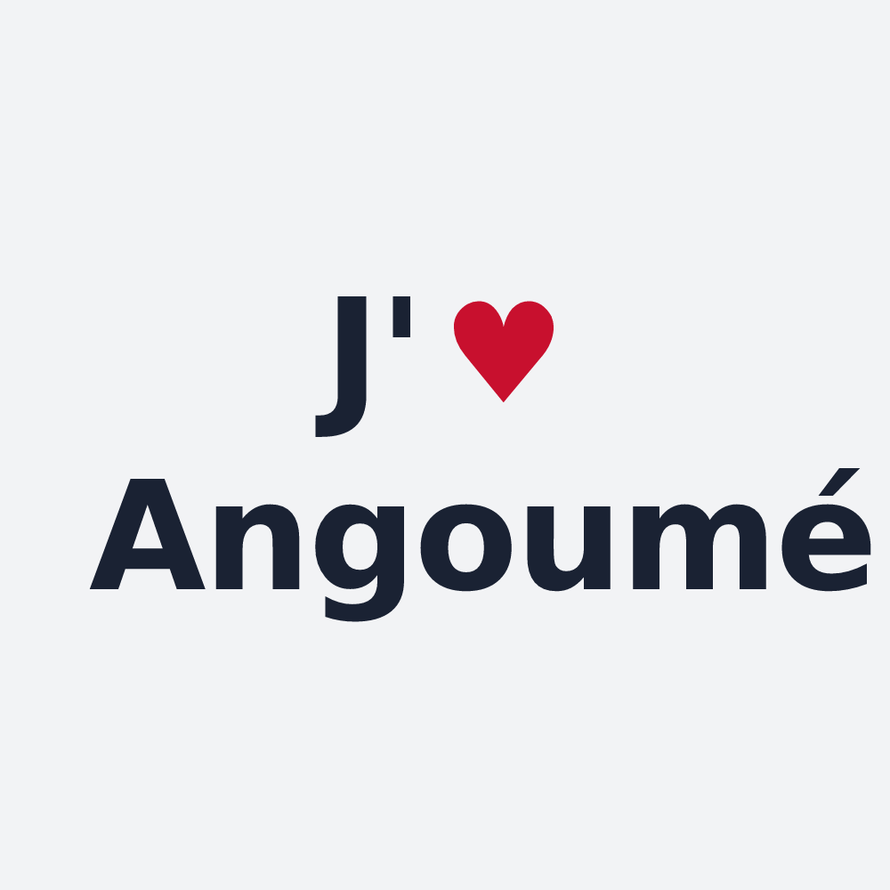 Poster personnalisé Angoumé — design J'aime Angoumé