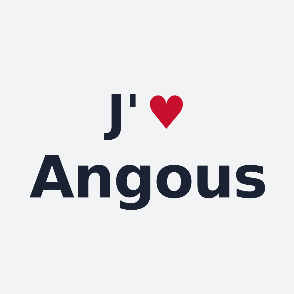 Poster personnalisé Angous — design J'aime Angous