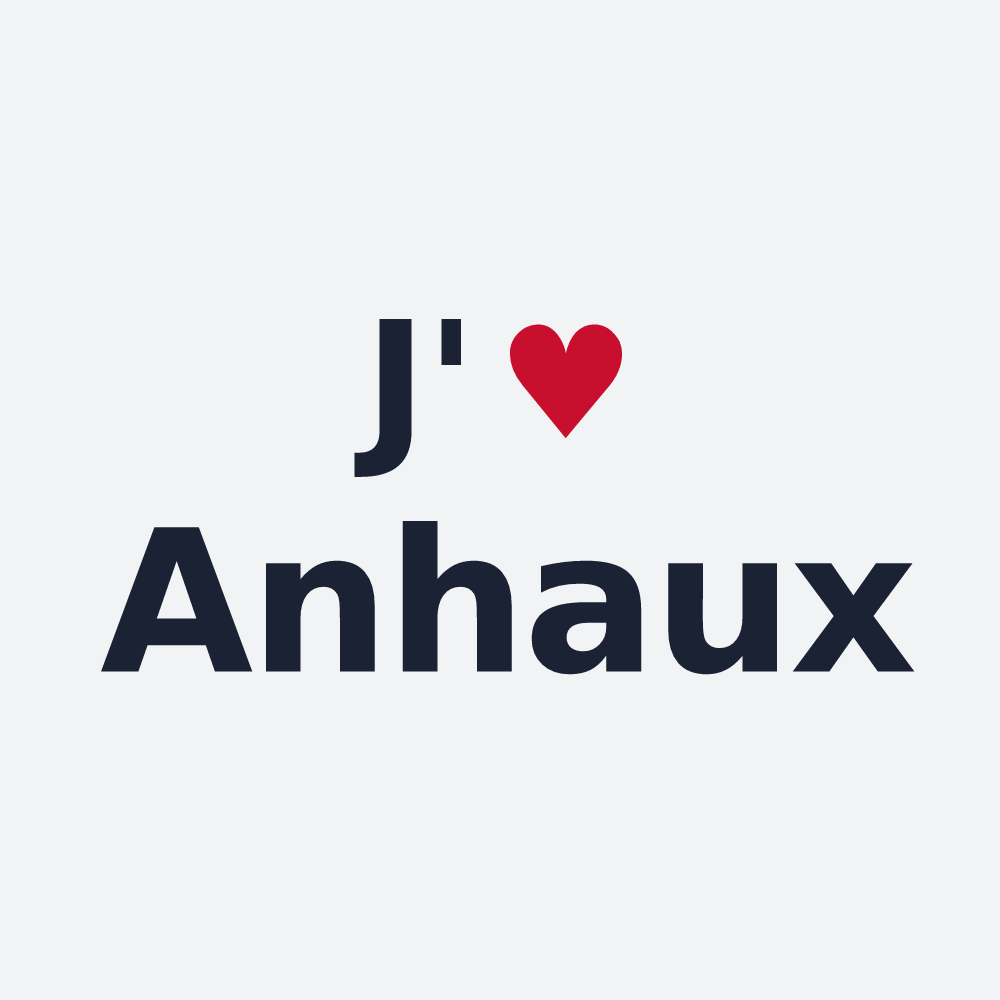 Poster personnalisé Anhaux — design « J'aime Anhaux » imprimé sur le poster