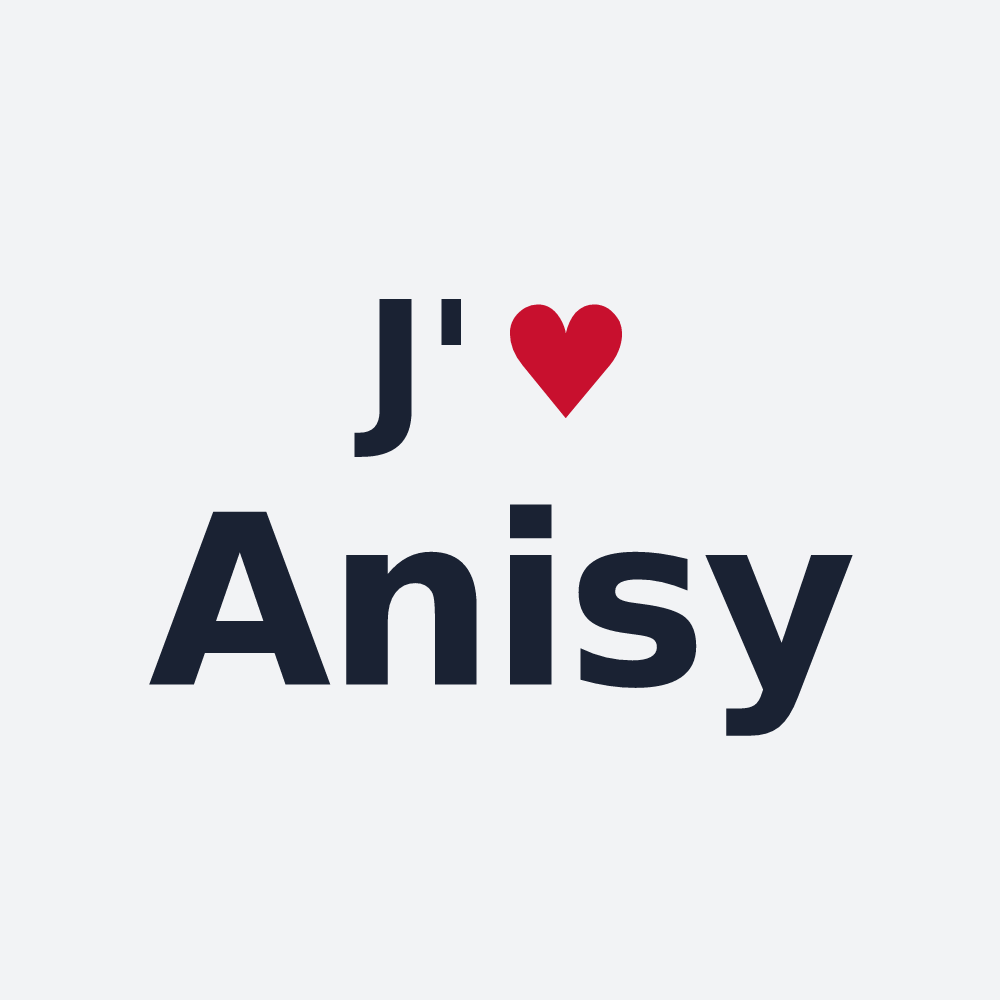 Poster personnalisé Anisy — design J'aime Anisy