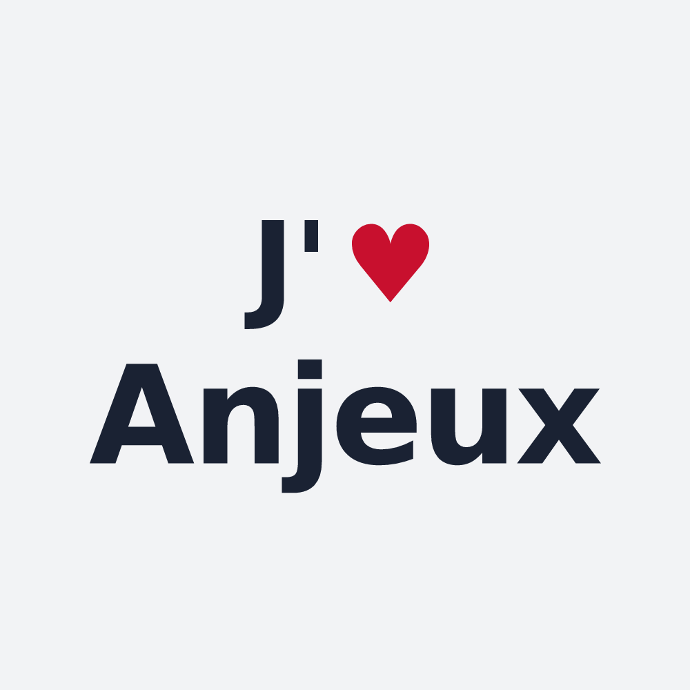 Poster personnalisé Anjeux — design J'aime Anjeux