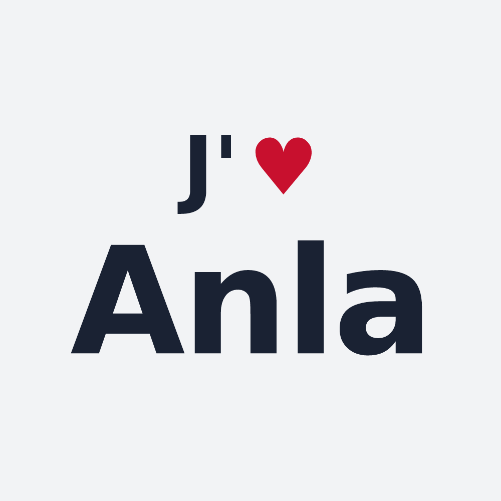 Poster personnalisé Anla — design « J'aime Anla » imprimé sur le poster