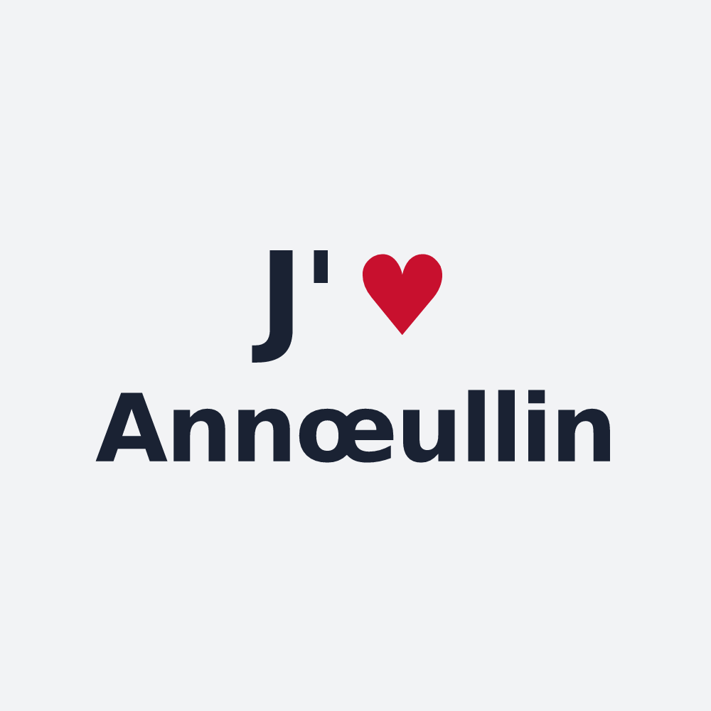 Poster personnalisé Annœullin — design « J'aime Annœullin » imprimé sur le poster