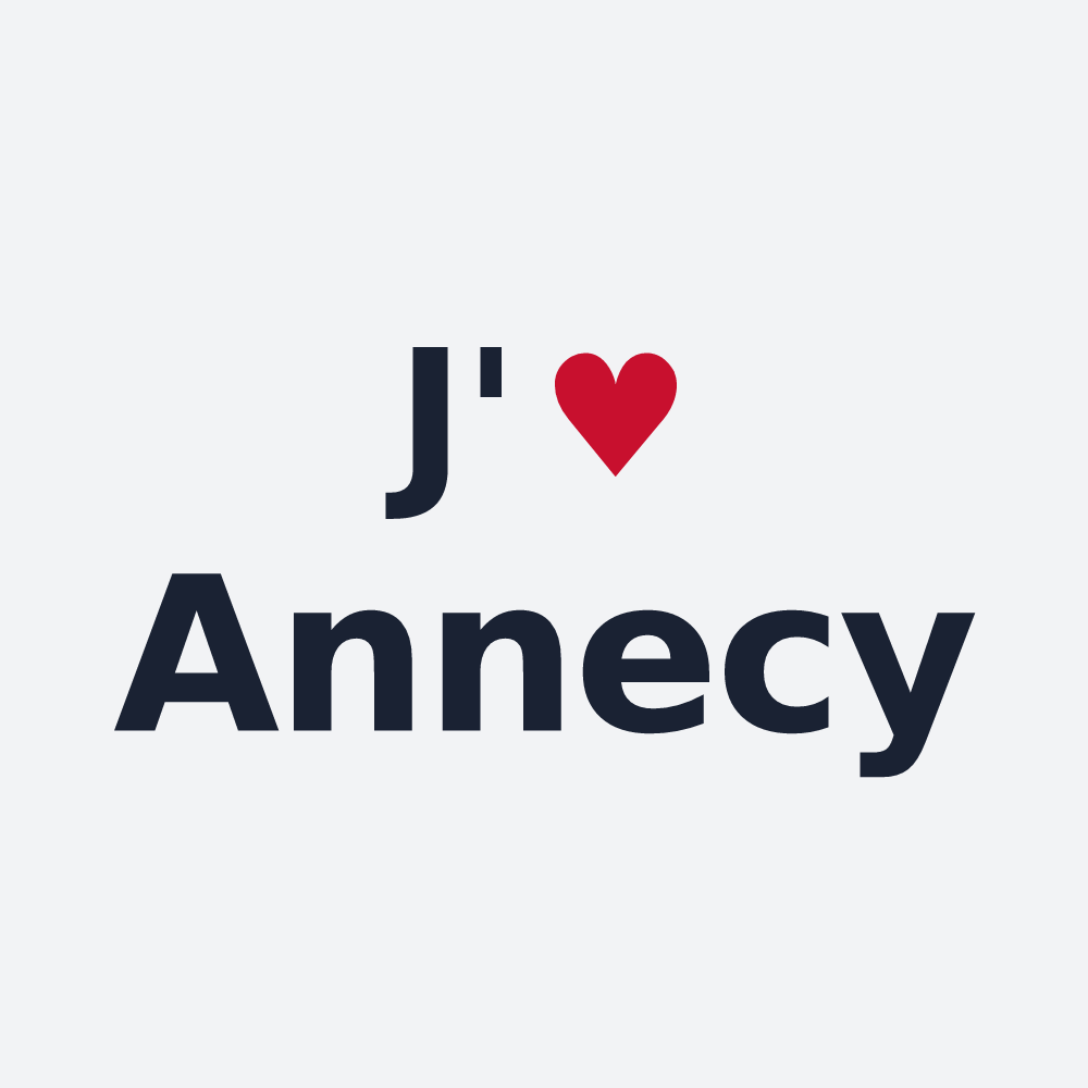 Poster personnalisé Annecy — design J'aime Annecy