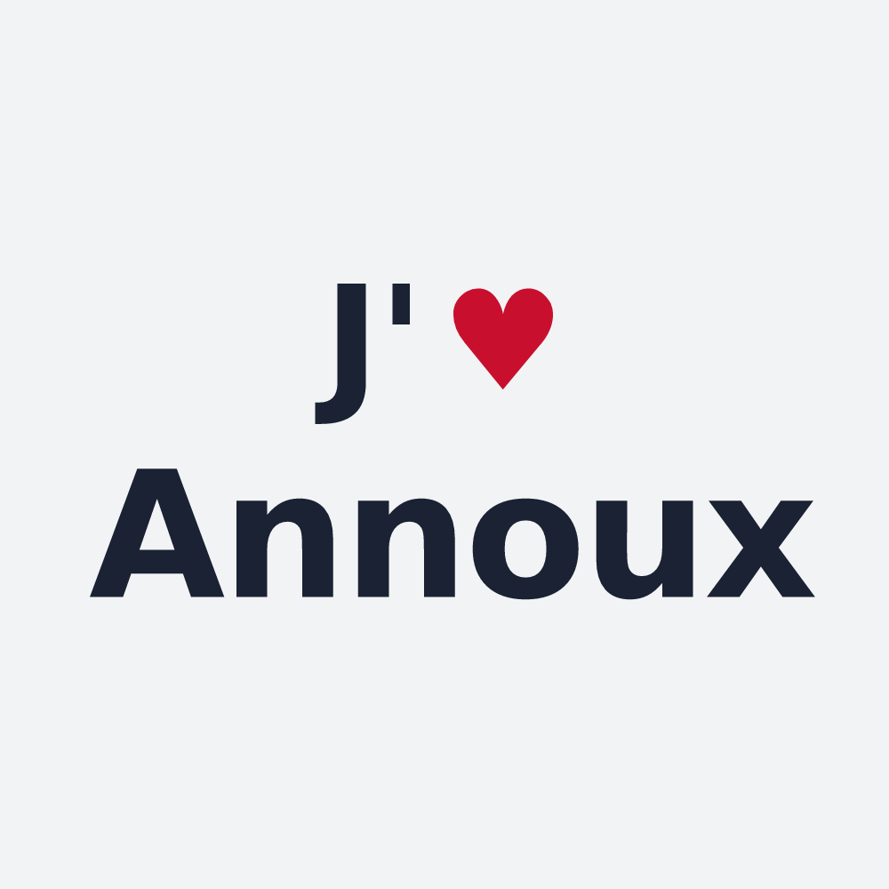 Poster personnalisé Annoux — design J'aime Annoux