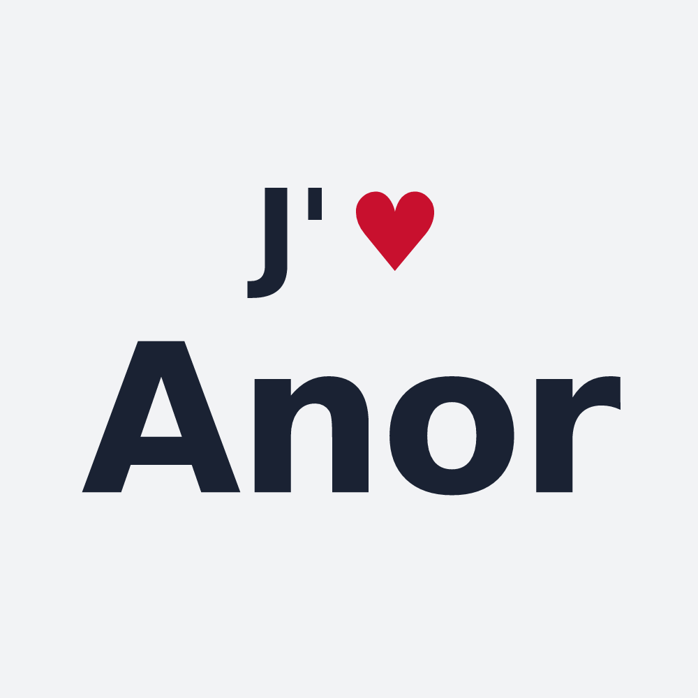 Poster personnalisé Anor — design J'aime Anor
