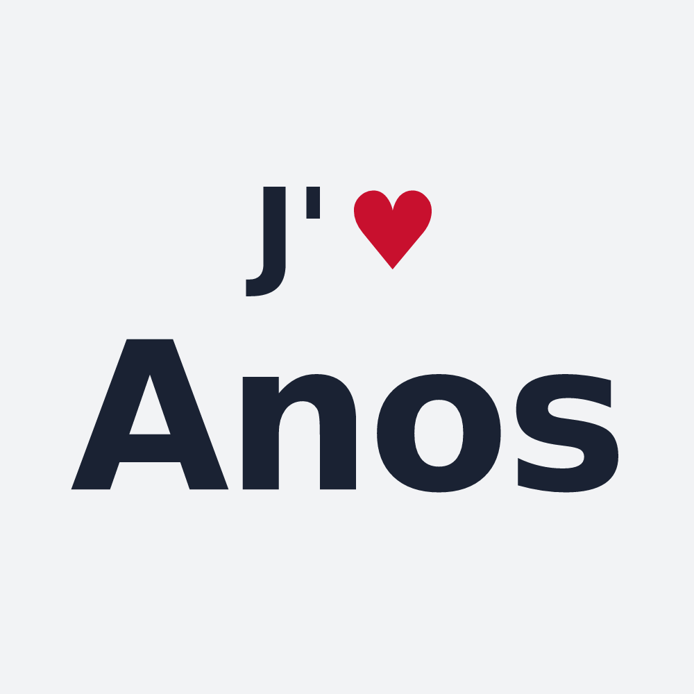Poster personnalisé Anos — design J'aime Anos