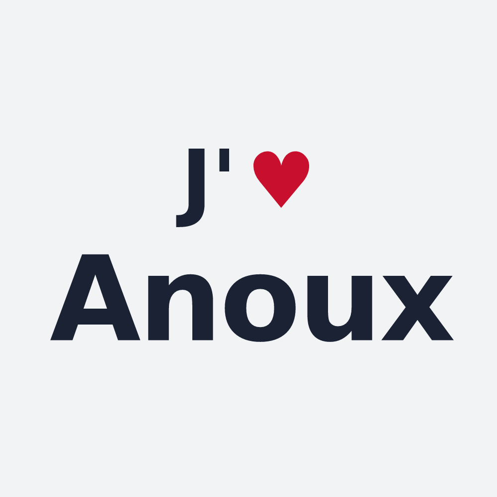 Poster personnalisé Anoux — design J'aime Anoux