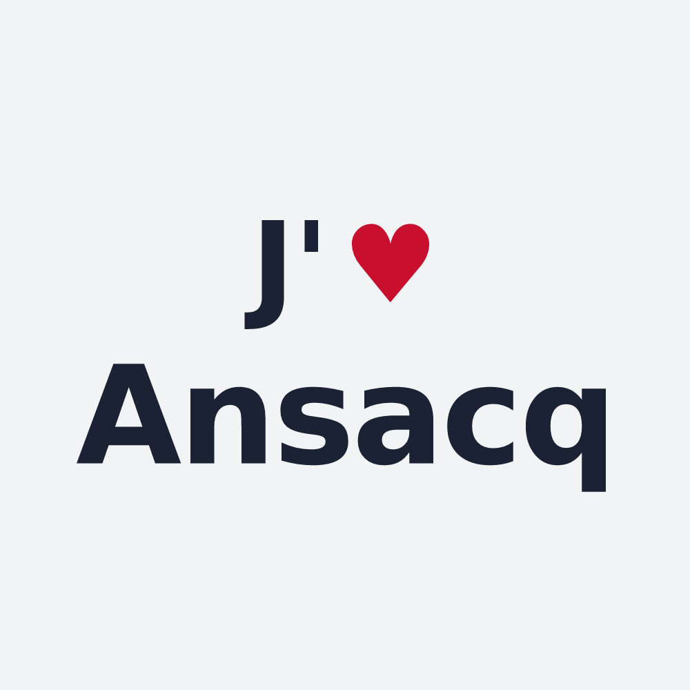 Poster personnalisé Ansacq — design « J'aime Ansacq » imprimé sur le poster