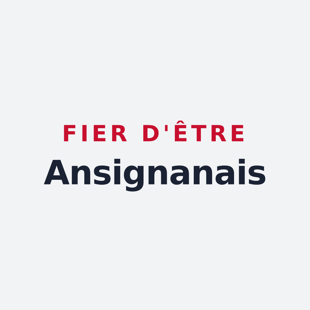 Poster « Fier d'être Ansignanais » — design pour Ansignan