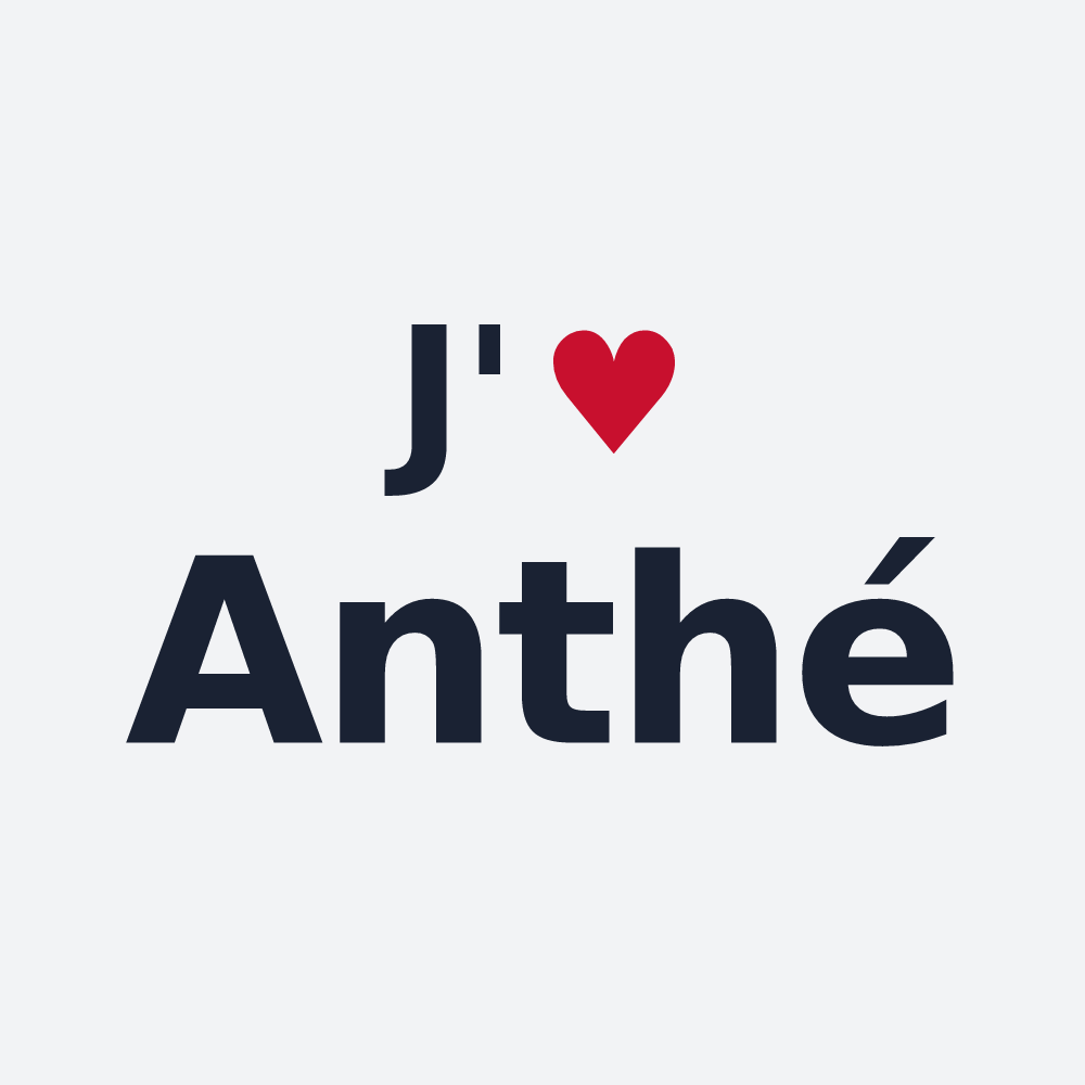 Poster personnalisé Anthé — design « J'aime Anthé » imprimé sur le poster
