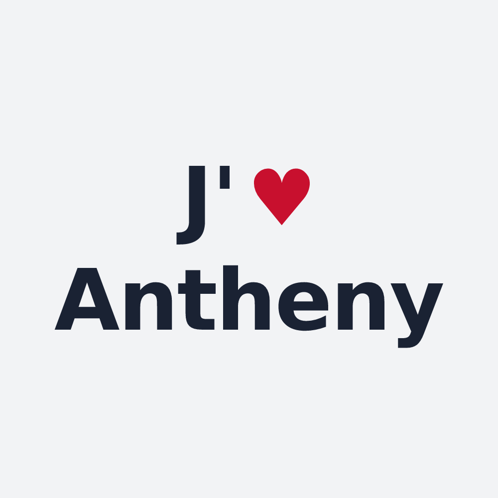 Poster personnalisé Antheny — design J'aime Antheny