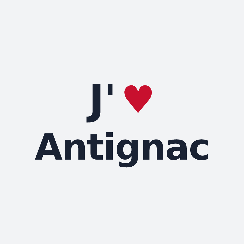 Poster personnalisé Antignac — design J'aime Antignac