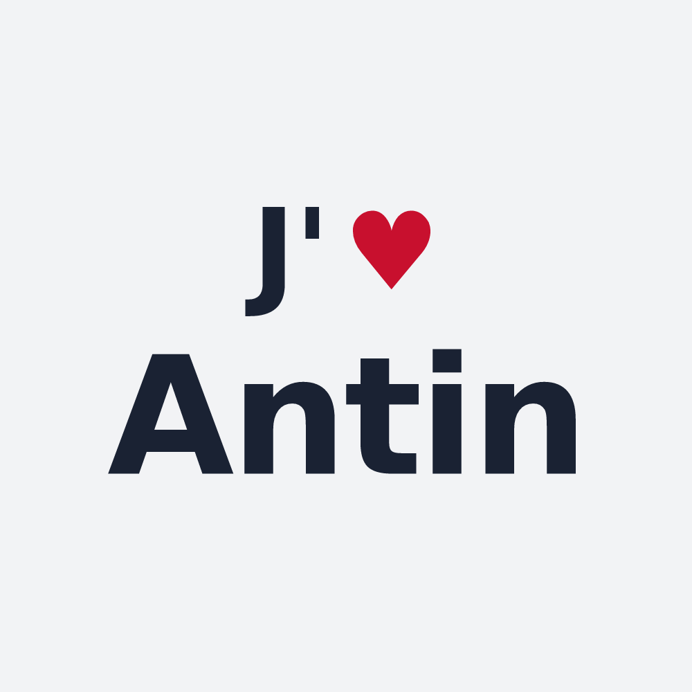 Poster personnalisé Antin — design « J'aime Antin » imprimé sur le poster