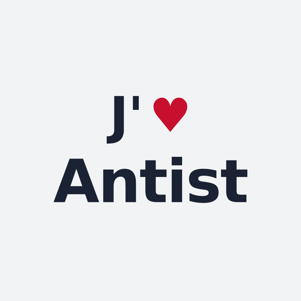 Poster personnalisé Antist — design J'aime Antist