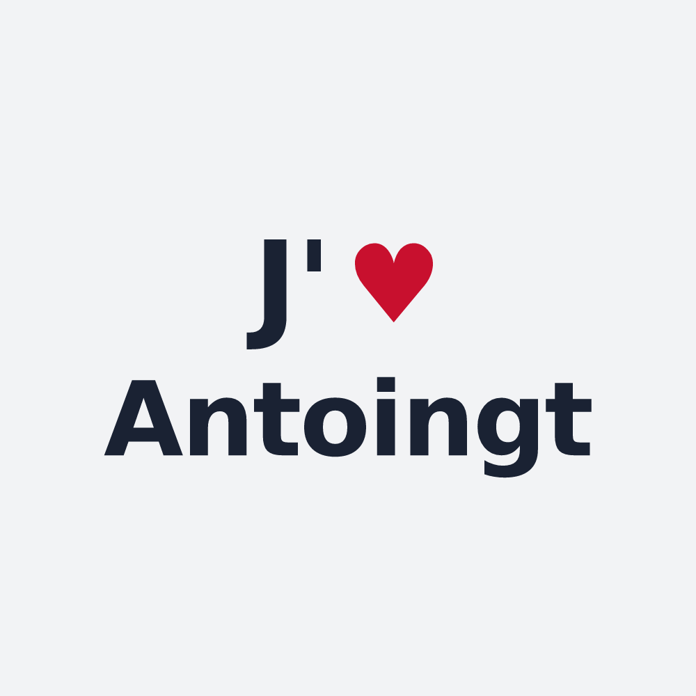 Poster personnalisé Antoingt — design J'aime Antoingt