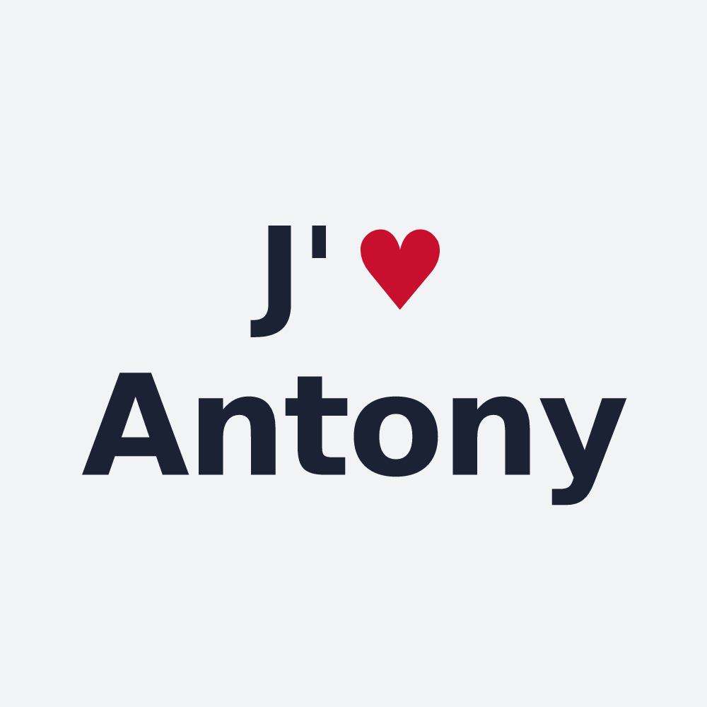Poster personnalisé Antony — design J'aime Antony