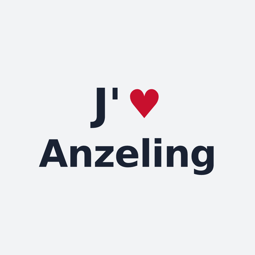 Poster personnalisé Anzeling — design J'aime Anzeling