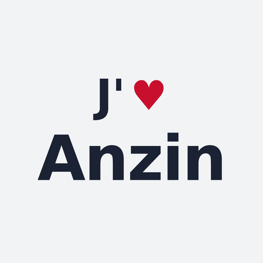 Poster personnalisé Anzin — design J'aime Anzin