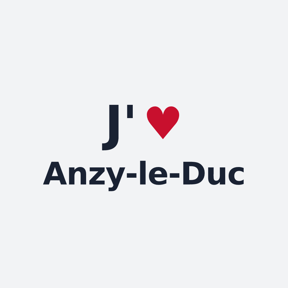 Poster personnalisé Anzy-le-Duc — design J'aime Anzy-le-Duc