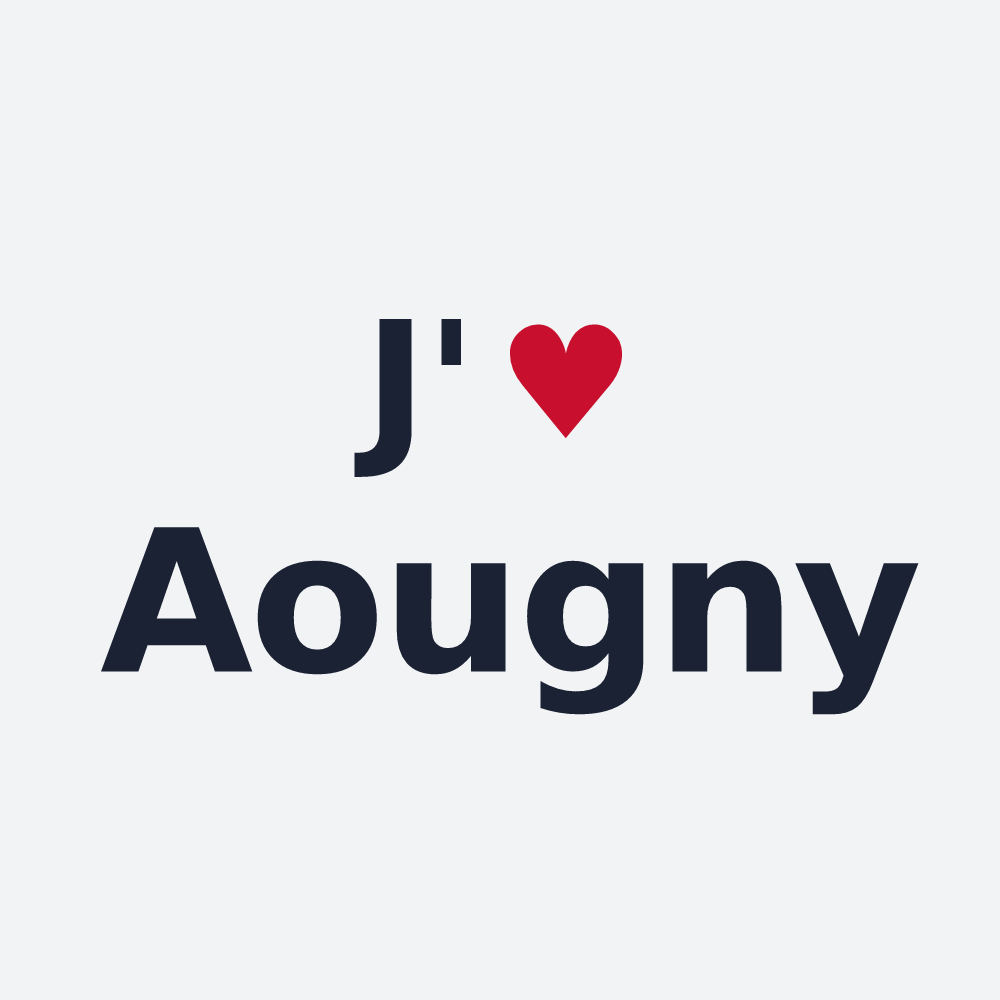 Poster personnalisé Aougny — design J'aime Aougny
