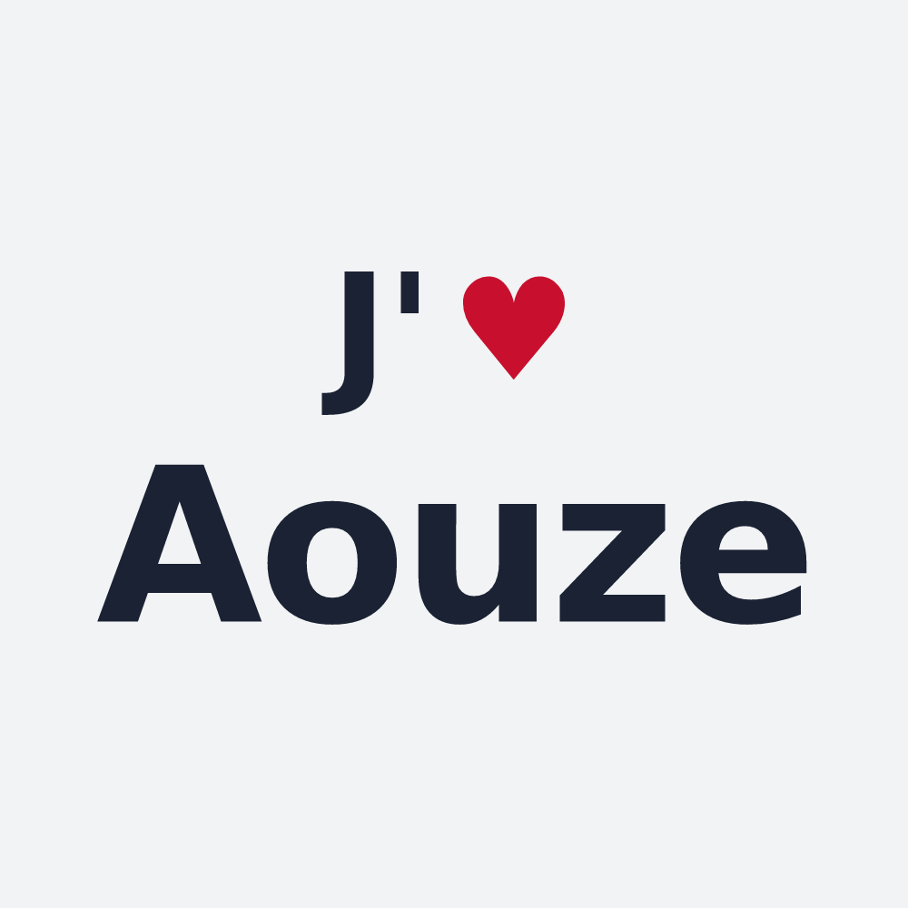 Poster personnalisé Aouze — design J'aime Aouze
