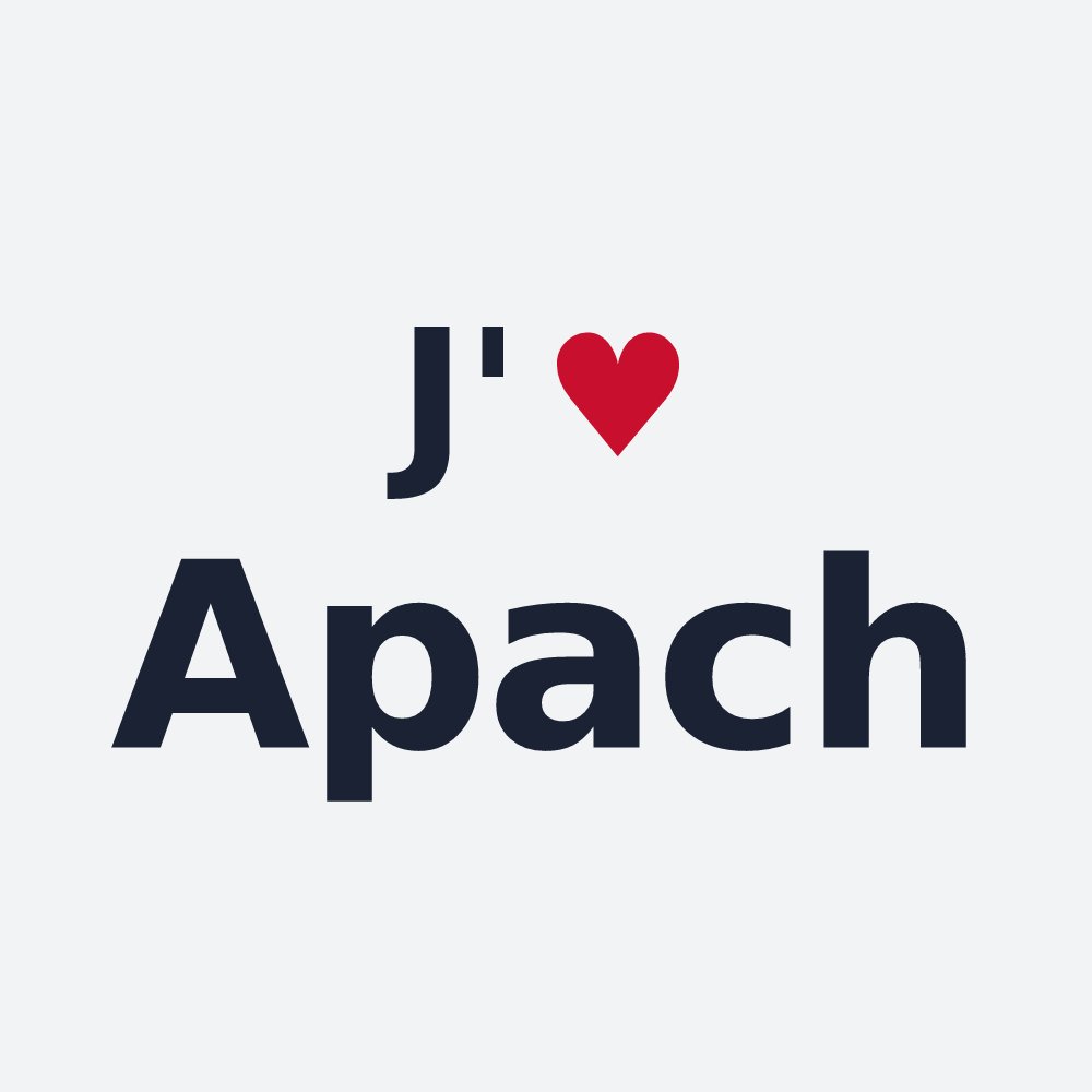 Poster personnalisé Apach — design J'aime Apach