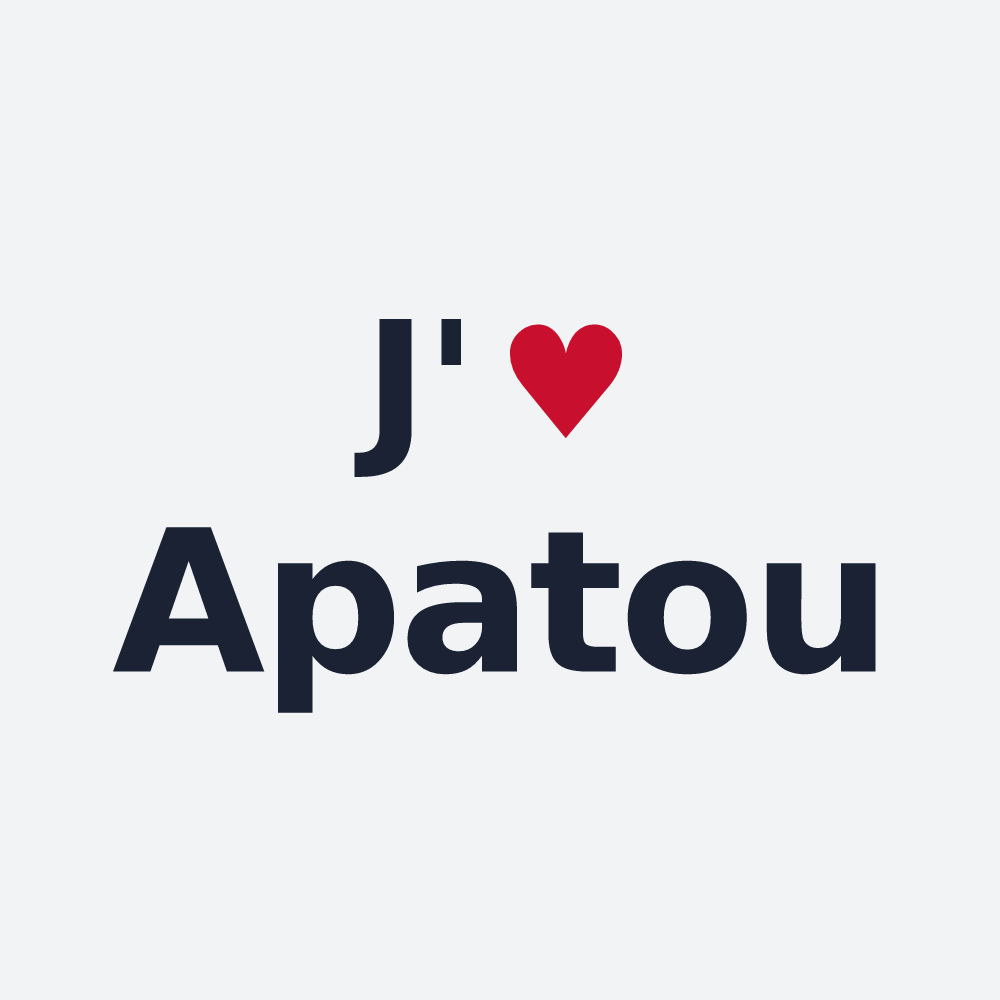 Poster personnalisé Apatou — design J'aime Apatou
