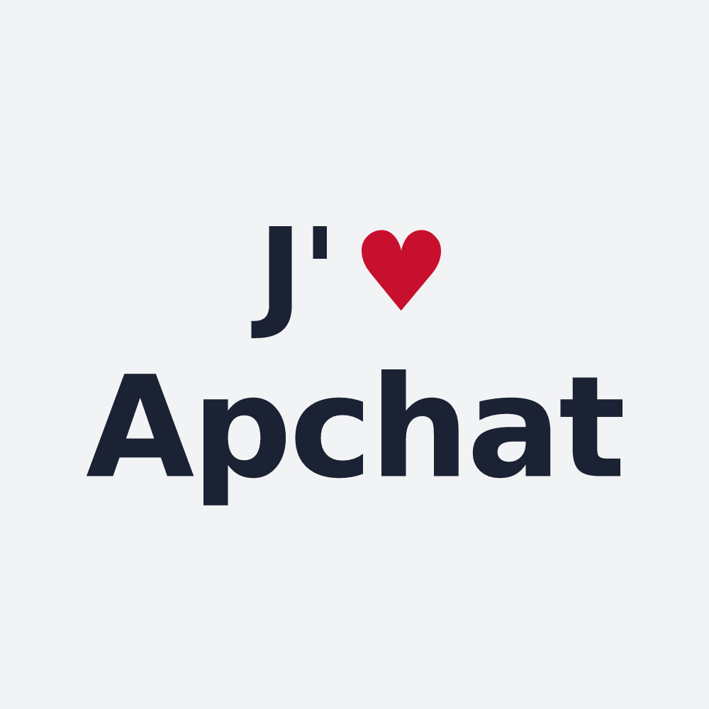 Poster personnalisé Apchat — design J'aime Apchat