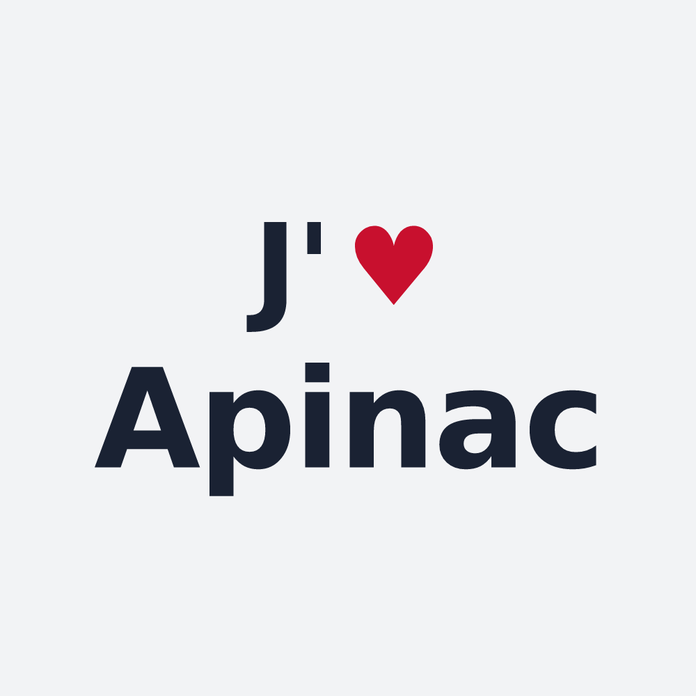 Poster personnalisé Apinac — design J'aime Apinac
