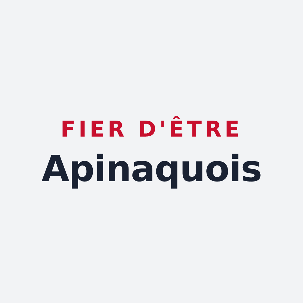 Poster « Fier d'être Apinaquois » — design pour Apinac