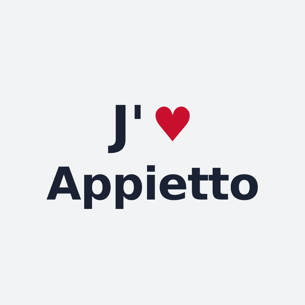 Poster personnalisé Appietto — design J'aime Appietto
