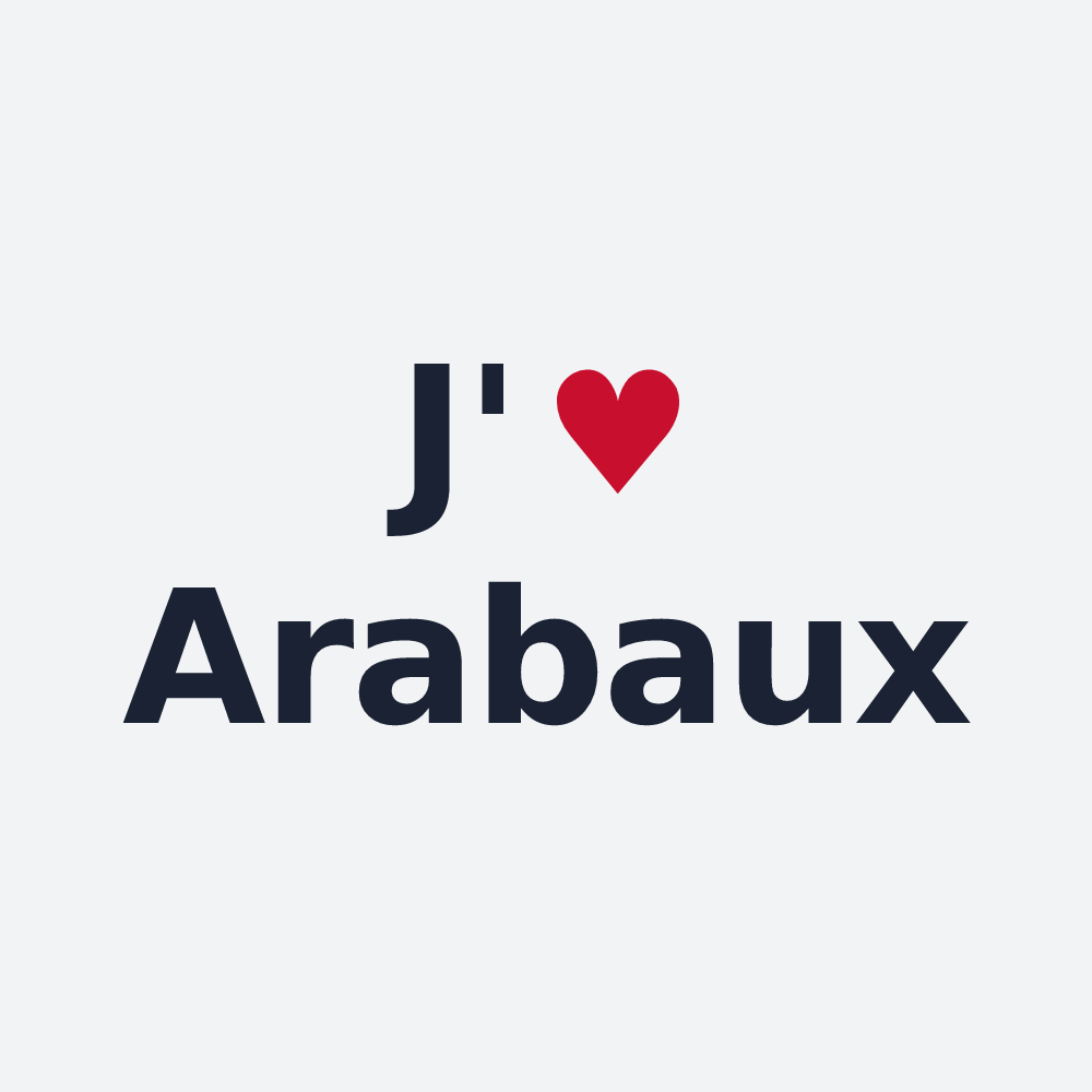 Poster personnalisé Arabaux — design J'aime Arabaux