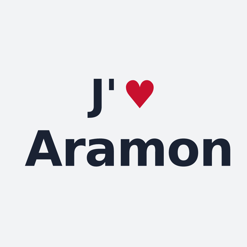 Poster personnalisé Aramon — design J'aime Aramon