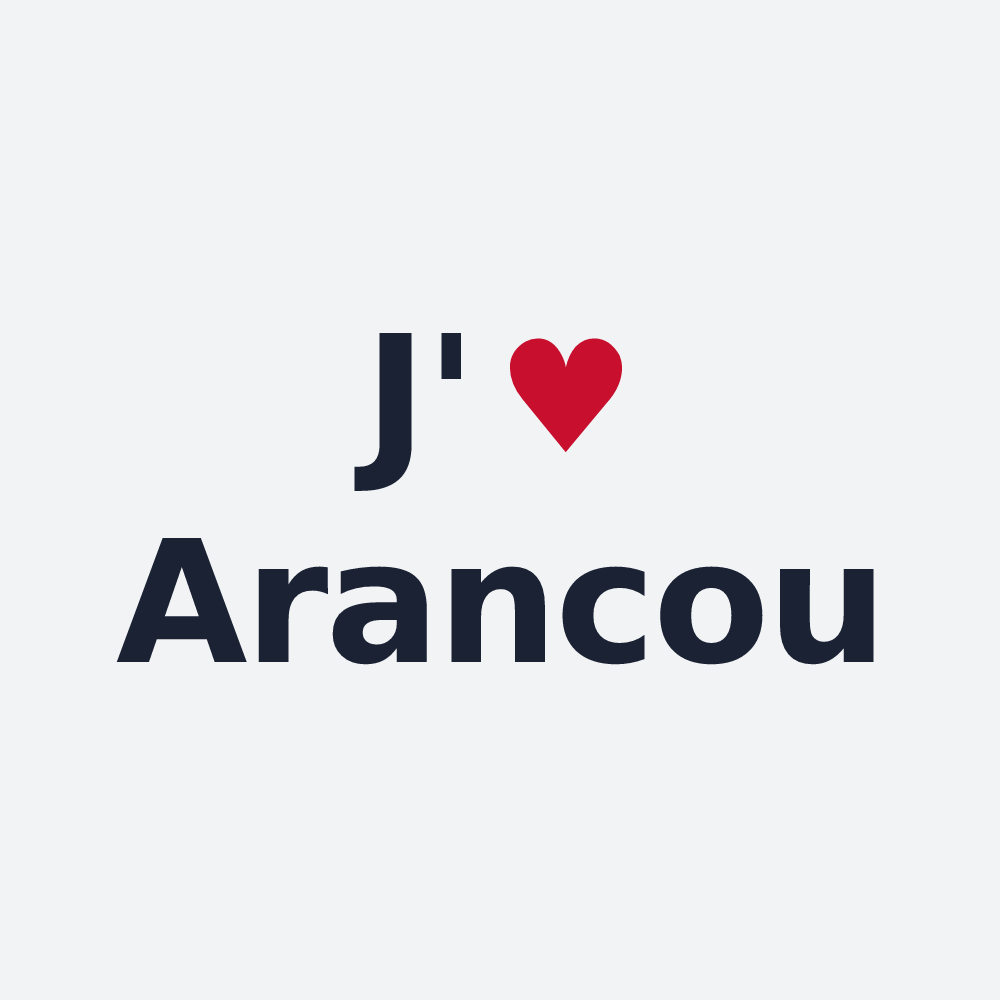 Poster personnalisé Arancou — design « J'aime Arancou » imprimé sur le poster