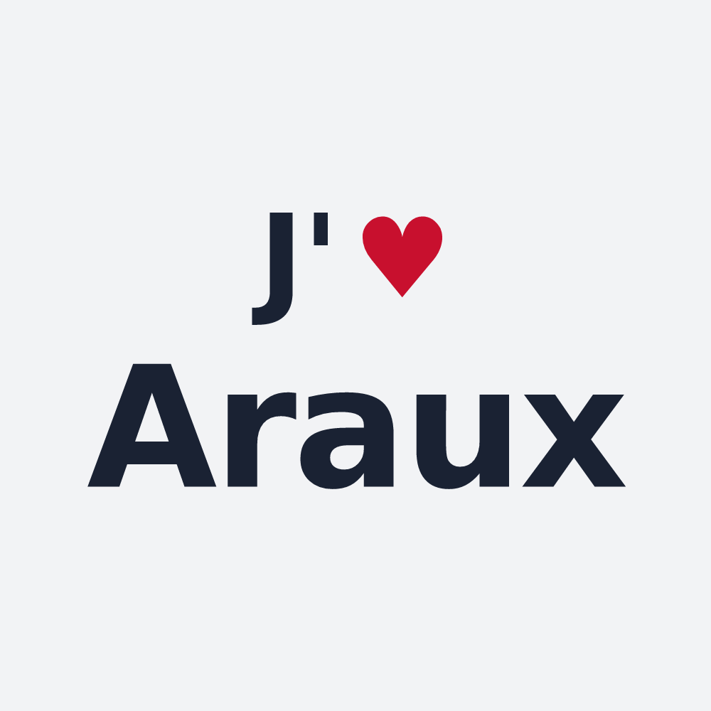 Poster personnalisé Araux — design J'aime Araux