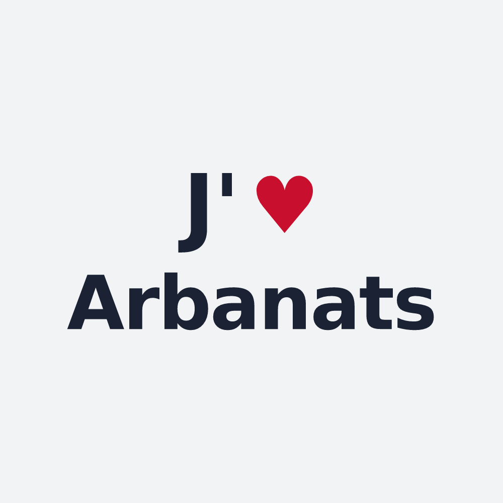 Poster personnalisé Arbanats — design J'aime Arbanats