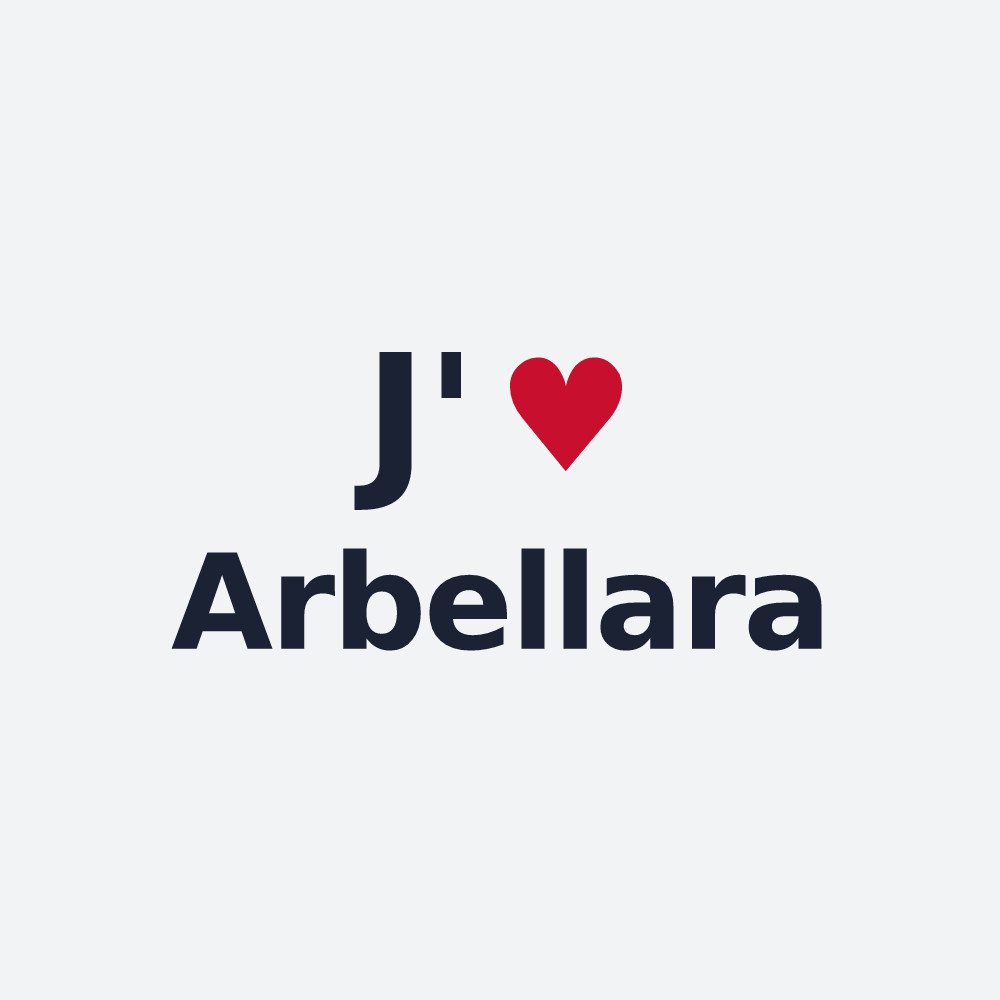 Poster personnalisé Arbellara — design J'aime Arbellara