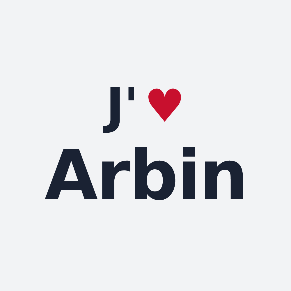Poster personnalisé Arbin — design J'aime Arbin