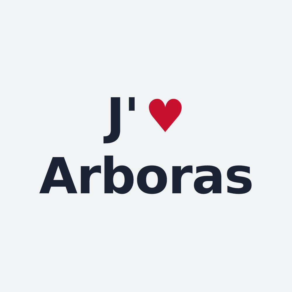 Poster personnalisé Arboras — design J'aime Arboras