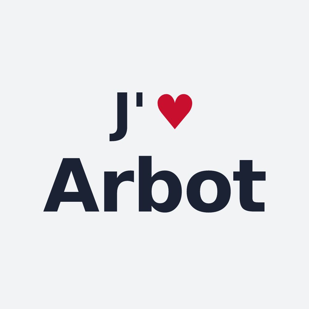 Poster personnalisé Arbot — design J'aime Arbot