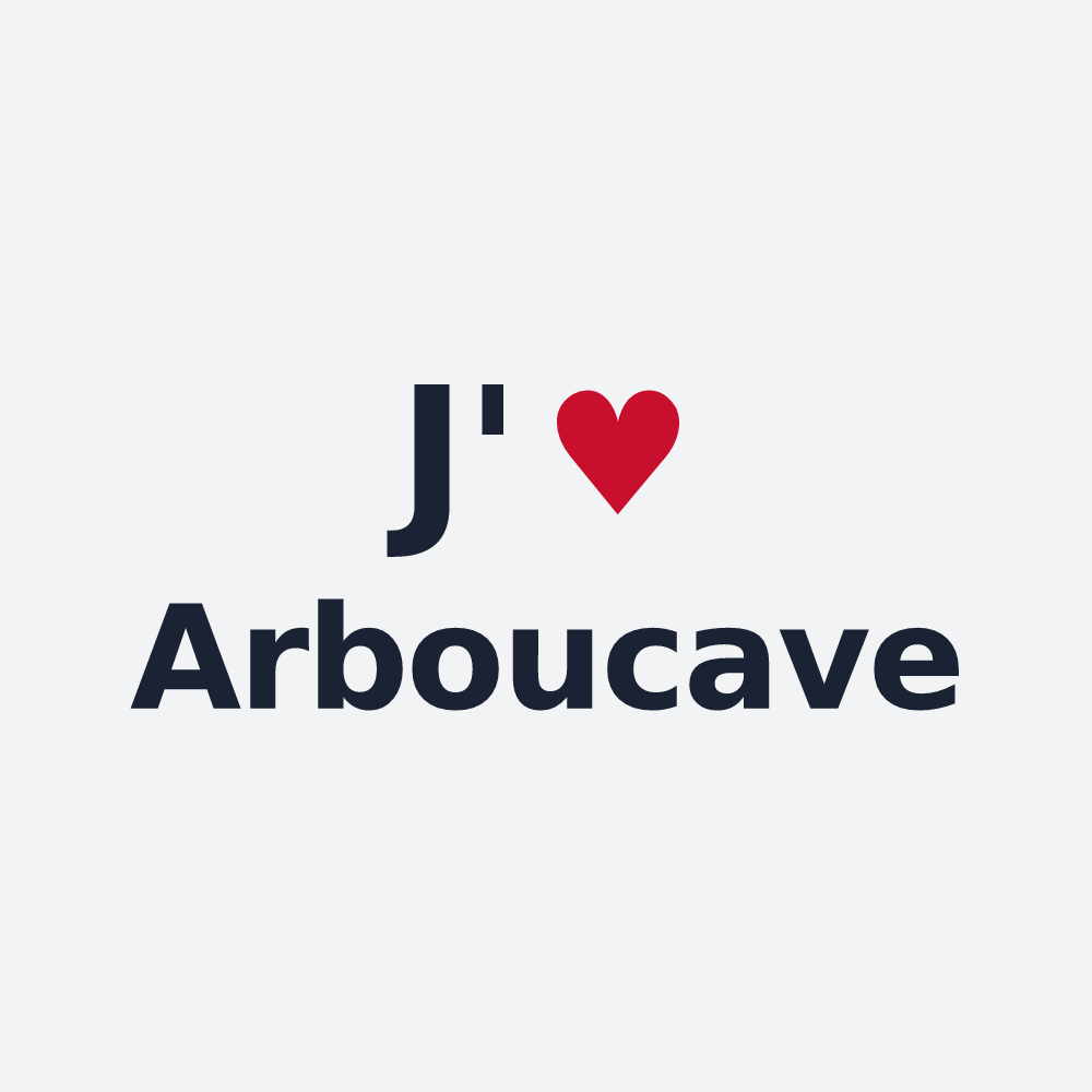 Poster personnalisé Arboucave — design J'aime Arboucave